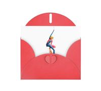 Cartes de vœux en papier nacré rouge 10,2 x 15,2 cm YYHHAOFA Excellent motif planeur Cartes de vœux pour Noël, anniversaire, anniversaire de mariage et invitations de fête