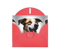 Cartes de vœux en papier nacré rouge 10,2 x 15,2 cm YYHHAOFA The dog is groling Motif chien grognant Cartes de vœux pour Noël, anniversaire, anniversaire de mariage et invitations de fête