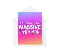 Cartes de vœux fantaisie amusantes | Just A Little Card To Say A Massive Thank You | Colleague Birthday Office Valentines Thank You | CBH1180