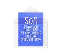 Cartes de vœux fantaisie amusantes | Son I Love You | Anniversaire collègue Bureau Son Boy Celebration | CBH1177