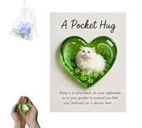 Cartes de vœux | Figurines en forme de cœur de chat endormi pour souvenir | Cartes de notes de citation d'encouragement, pour femmes, garçons, filles, jeunes, adolescents, grand-mère, grand-père