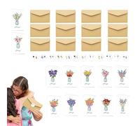 Cartes de vœux florales, belles cartes vierges élégantes, cartes de rétablissement vierges avec enveloppes, belles cartes de vœux vierges avec enveloppes et autocollants pour anniversaire, mariage