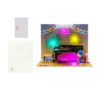 Cartes de vœux florales élégantes avec lumières LED lumineuses et effets musicaux, cartes d'anniversaire en carton pour célébrations d'anniversaire, festivals, événements floraux