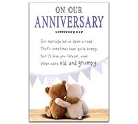 Cartes de vœux grincheux « On Our Anniversary » - Jolie carte d'anniversaire pour nous, carte d'anniversaire de mariage, carte de vœux, carte d'anniversaire de mariage