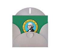 Cartes de vœux imprimées drapeau de Washington - Cartes de remerciement pour fêtes de fin d'année