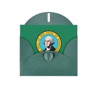 Cartes de vœux imprimées drapeau de Washington - Cartes de remerciement pour fêtes de fin d'année