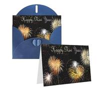 Cartes de vœux imprimées « Happy New Year » - Cartes vierges avec enveloppes - Cartes de remerciement amusantes - Carte d'anniversaire pour toutes les occasions - Anniversaire de remerciement -