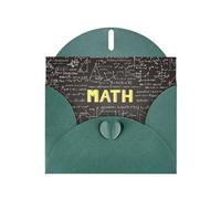 Cartes de vœux imprimées mathématiques avec enveloppes, vacances, anniversaire, mariage et toutes les occasions