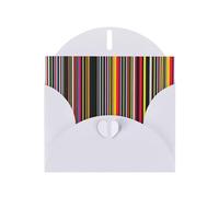 Cartes de vœux imprimées verticales à rayures colorées avec enveloppes, vacances, anniversaire, mariage et toutes les occasions