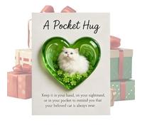 Cartes de vœux inspirantes | Figurine commémorative de chat endormi en forme de cœur | Cartes de notes de citation d'encouragement | Pour Hommes Femmes Garçons Jeunes Adolescents Famille Amis