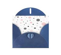 Cartes de vœux modernes avec enveloppes, motif à pois rose, gris, blanc, avec enveloppes, vacances, anniversaire, mariage et toutes les occasions