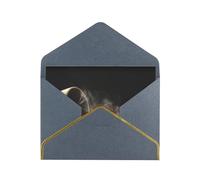 Cartes de vœux personnalisables avec enveloppes en forme de grains de café - Cinq couleurs élégantes, cartes vierges à bords dorés, convient pour toutes les occasions