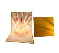 Cartes de vœux pop-up 3D - Carte postale musicale pour anniversaire - 15 x 15 cm - Décoration surprise colorée, fabriquée à la main, souvenir pour épouse, sœur, mari, fille,