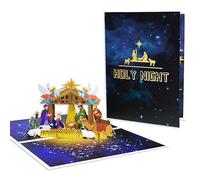 Cartes de vœux pop-up pour la nuit sainte à l'intérieur de la naissance de Merry Cards