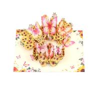 Cartes de vœux pop-up uniques en forme de papillon et de fleurs, fournitures artisanales spéciales pour amis et famille, fournitures de festival
