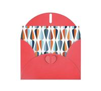 Cartes de vœux pour toutes les occasions avec enveloppe rouge, formes modernes du milieu du siècle, cartes de remerciement vierges à l'intérieur, papier perlé de luxe, cartes vierges respectueuses de