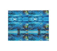 Cartes de vœux roses avec enveloppes assorties - Carte vierge imprimée vie marine pour anniversaire, mariage, Saint-Valentin