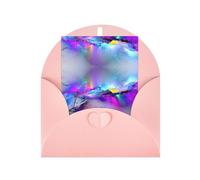 Cartes de vœux roses avec enveloppes - Impression de peinture aurore boréale - Cartes vierges parfaites pour anniversaire, mariage, anniversaire de mariage