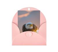 Cartes de vœux vierges 10 x 15 cm Golden Sunset Eagle Carte de vœux pliante vierge avec enveloppes Carte de remerciement Carte vierge pour toutes les occasions