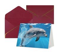 Cartes de vœux vierges avec enveloppes, 17,5 x 11,5 cm, pliables, cartes d'invitation avec inscription « Thinking of you », cartes d'invitation pour les vacances