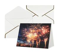 Cartes de vœux vierges avec enveloppes 17,5 x 11,5 cm pliantes « Thinking of You » - Belle carte d'invitation pour les fêtes de fin d'année