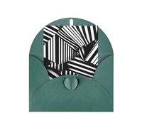 Cartes de vœux vierges avec lignes géométriques noires et blanches, cartes de remerciement et enveloppes, 10,2 x 15,2 cm, #mariage, fête prénatale, fête.