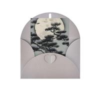 Cartes de vœux vierges en forme de sapin sous la lune, cartes de remerciement et enveloppes, 10,2 x 15,2 cm, #mariage, fête prénatale, fête.