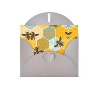 Cartes de vœux vierges en nid d'abeille pour anniversaires, Saint-Valentin, fêtes, mariages, 10,2 x 15,2 cm, enveloppe grise