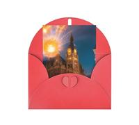 Cartes de vœux vierges Fiery Red Street, cartes de remerciement et enveloppes, 10,2 x 15,2 cm, et mariage, fête prénatale, fête.