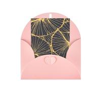 Cartes de vœux vierges Golden Leaf - Cartes de remerciement et enveloppes - 10,2 x 15,2 cm - Pour mariage, fête prénatale, fête.