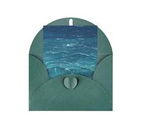 Cartes de vœux vierges The Deep Blue Sea, cartes de remerciement et enveloppes, 10,2 x 15,2 cm, et mariage, fête prénatale, fête.