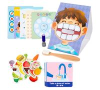 Cartes Défense Dentaire - Papier 23.6x18.2x6.5cm | Modèle Brossage Dents | Kit Éducatif Hygiène Buccale Enfant Dentiste - Pour 3 Ans + Petits Garçons Filles