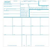 Cartes d'empreinte Digitale, demandeur FD-258, 5 Cartes du FBI (français Non Garanti)