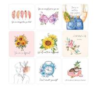 Cartes d'encouragement | 50x cartes de devis de motivation - Carte d'affirmation quotidiennes édifiantes, notes de message positif, pack de gentillesse inspirante pour les enseignants, les étudiants,