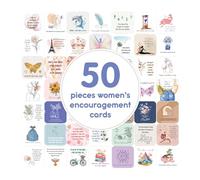 Cartes d'encouragement, cartes de motivation, 50 cartes avec messages encourageants pour l'inspiration - Cartes avec citations inspirantes, cartes positives, cartes de gentillesse pour femmes et