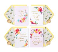 Cartes d'encouragement vierges en papyrus avec enveloppes, c ur reconnaissant (20 unit s)