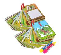 Cartes d'entraînement Aquarelle - Planches de découverte réutilisables, kit de Routine d'écriture des | Feuilles de Remplissage de Couleurs éducatives, Chiffres et Lettres Toy Art pour garçons
