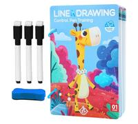 Cartes d'entraînement au contrôle du stylo - Jeu d'apprentissage réutilisable pour d'âge préscolaire, jeu d'activités de traçage et d'écriture avec stylo effaçable, multicolore, étude en