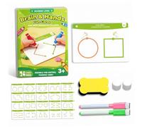 Cartes d'entraînement cérébral pour Enfants, Jouets éducatifs avec Cartes réutilisables, Carte d'interaction pour Enfants à partir de 3 Ans, Version Anglaise à entrée Simple