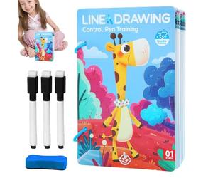 Cartes d'entraînement de contrôle du Stylo, Jeu éducatif pour Guider Le Stylo et Encourager précoce, Apprendre à écrire Amusant avec activités d'exercice pour Les d'âge préscolaire et Les