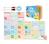 Cartes D'entraînement Pen Guide - Jouet De De La Motricité Fine avec Cartes d'exercice Effaçables, Jeu d'apprentissage Réinscriptible pour Le Contrôle du Stylo D'écriture Manuscrite, Éducati