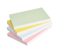 Cartes d'étude - 4 cartes flash | Cartes d'index multicolores, papier cartonné ligné pour recette d'apprentissage de mémoire, enseignement, préparation aux examens, classement, artisanat, journal