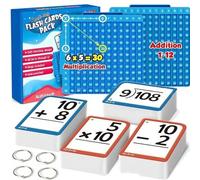 Cartes d'étude de pratique d'arithmétique pour l'école à domicile - Aide à l'apprentissage des mathématiques pour les compétences logiques et les activités d'engagement - Cartes d'apprentissage