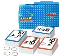 Cartes d'étude de pratique d'arithmétique pour l'école à domicile - Aide à l'apprentissage des mathématiques pour les compétences logiques et les activités d'engagement - Cartes d'exercice