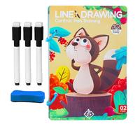 Cartes d'exercices - Guidage du Stylo - Compétences d'écriture - Cartes d'entraînement réutilisables - Exercices d'écriture interactifs pour de Maternelle, Filles et étudiants avec livret