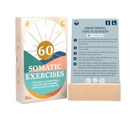 Cartes d'Exercices Somatiques,60 Pièces 10,5x17cm Outils d'Apaisement et de Pleine Conscience,Accessoires de Méditation pour Femmes - pour Exercices au Bureau, Séances de Bien-être, Respiration