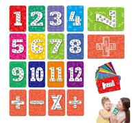 Cartes didactiques d'addition et de soustraction, cartes didactiques de mathématiques, jeux de mathématiques de division et de multiplication 52X pour , cartes didactiques numériques, éléments