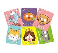 Cartes didactiques de l'alphabet - 26 pièces de lettres éducatives | Jeu éducatif avec animaux de l'alphabet pour l'école et la maison