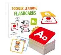 Cartes didactiques pour tout-petits, jouets d'apprentissage pour tout-petits, lot de 60 cartes éducatives, lettres, couleurs, formes et chiffres Cartes flash de mots visuels, actividade