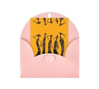 Cartes d'impression créative de culture africaine avec enveloppes, boucle d'amour verticale, papier nacré, emballage de vacances